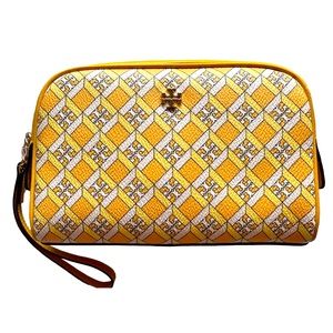 NWT Tory Burch Lemon Drop Geo Logo Wristlet/clutch